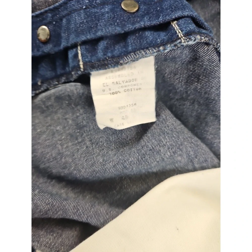 Vtg Key Imperial Mens 46x32 Carpenter Denim Bib Overalls USA Work Farm 1514
